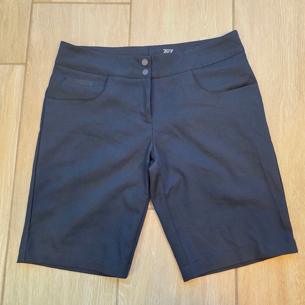 Tail Golf Shorts Womens Size 2 Navy Blue Stretch Bermuda 10” Inseam